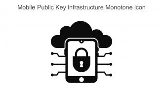 Mobile Public Key Infrastructure Monotone Icon In Powerpoint Pptx Png And Editable Eps Format