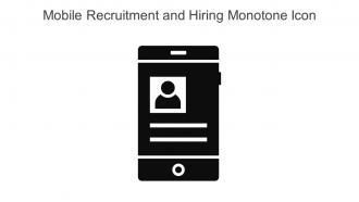 Mobile Recruitment And Hiring Monotone Icon In Powerpoint Pptx Png And Editable Eps Format