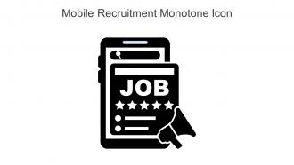 Mobile Recruitment Monotone Icon In Powerpoint Pptx Png And Editable Eps Format