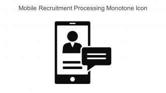 Mobile Recruitment Processing Monotone Icon In Powerpoint Pptx Png And Editable Eps Format
