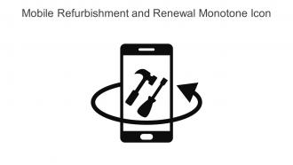Mobile Refurbishment And Renewal Monotone Icon In Powerpoint Pptx Png And Editable Eps Format