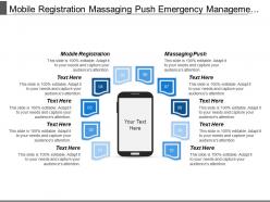 Mobile registration massaging push emergency management emergency administrator