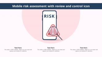 Mobile Risk Assessment With Review And Control Icon