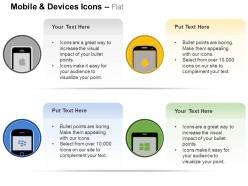 Mobile screens data application ppt icons graphics