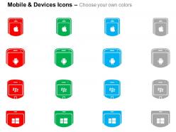 Mobile screens data application ppt icons graphics