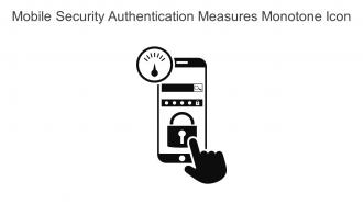 Mobile Security Authentication Measures Monotone Icon In Powerpoint Pptx Png And Editable Eps Format