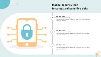 Mobile Security Icon To Safeguard Sensitive Data