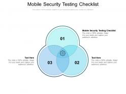 Mobile security testing checklist ppt powerpoint presentation icon inspiration cpb