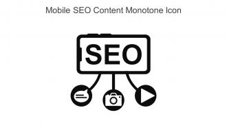 Mobile SEO Content Monotone Icon In Powerpoint Pptx Png And Editable Eps Format