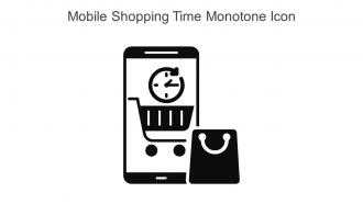 Mobile Shopping Time Monotone Icon In Powerpoint Pptx Png And Editable Eps Format
