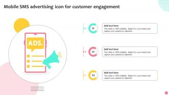 Mobile Sms Advertising Icon For Customer Engagement