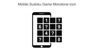 Mobile Sudoku Game Monotone Icon In Powerpoint Pptx Png And Editable Eps Format