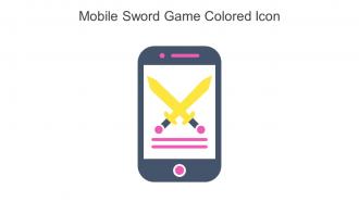Mobile Sword Game Colored Icon In Powerpoint Pptx Png And Editable Eps Format