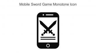 Mobile Sword Game Monotone Icon In Powerpoint Pptx Png And Editable Eps Format