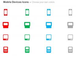 Mobile tablet laptop calculator ppt icons graphics