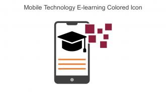 Mobile Technology E Learning Colored Icon In Powerpoint Pptx Png And Editable Eps Format
