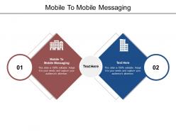 Mobile to mobile messaging ppt powerpoint presentation visual aids icon cpb