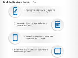 Mobile touch screen voice communication ppt icons graphics