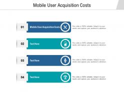 Mobile user acquisition costs ppt powerpoint presentation professional mockup cpb