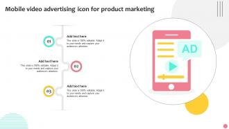 Mobile Video Advertising Icon For Product Marketing