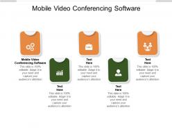 Mobile video conferencing software ppt powerpoint presentation icon clipart images cpb