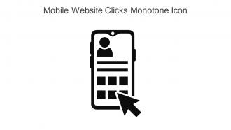 Mobile Website Clicks Monotone Icon In Powerpoint Pptx Png And Editable Eps Format