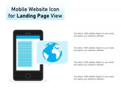 Mobile website icon for landing page view