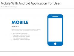 Mobile with android application for users flat powerpoint design