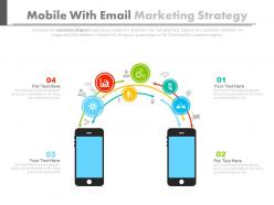 Mobile with email marketing strategy flat powerpoint design