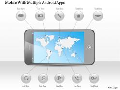 Mobile with multiple android apps ppt presentation slides