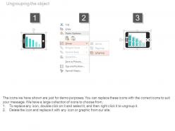 Mobile with tags with percentage analysis powerpoint slides
