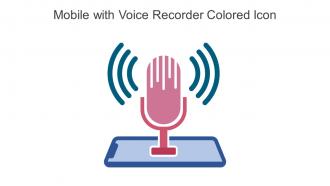 Mobile With Voice Recorder Colored Icon In Powerpoint Pptx Png And Editable Eps Format