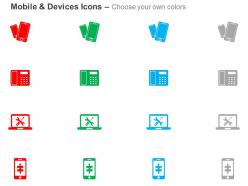 Mobiles telephone tools technology application ppt icons graphics
