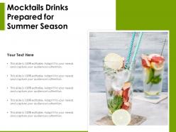 Mocktails drinks prepared for summer season