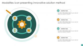 Modalities Icon Presenting Innovative Solution Method
