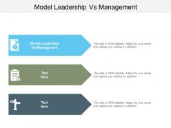 Model leadership vs management ppt powerpoint presentation outline inspiration cpb