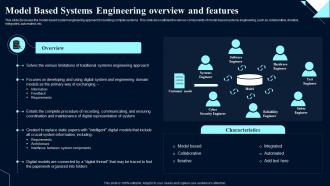 Model Overview And Features System Design Optimization Systems Engineering MBSE