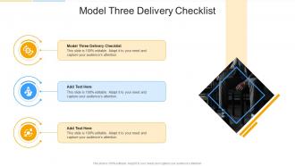 Model Three Delivery Checklist In Powerpoint And Google Slides Cpb