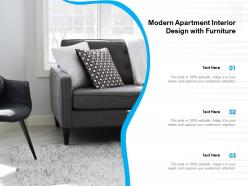 Modern apartment interior design with furniture