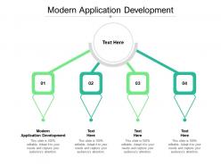 Modern application development ppt powerpoint presentation layouts information cpb