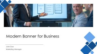 Modern Banner For Business PPT Slides AT