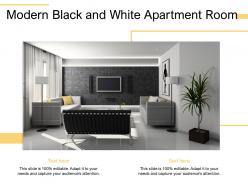 Modern black and white apartment room