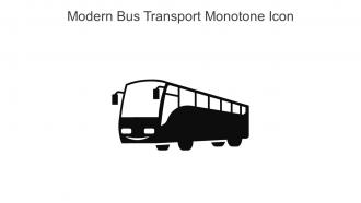 Modern Bus Transport Monotone Icon In Powerpoint Pptx Png And Editable Eps Format
