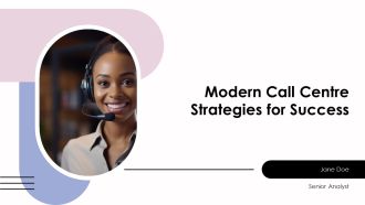 Modern Call Centre Strategies For Success PPT Template AT