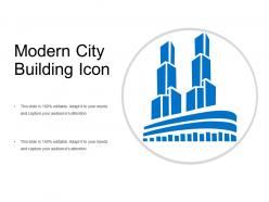 Modern city building icon