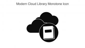 Modern Cloud Library Monotone Icon In Powerpoint Pptx Png And Editable Eps Format