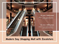 Modern Day Shopping Mall With Escalators