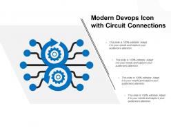 Modern devops icon with circuit connections