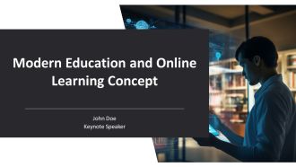 Modern Education And Online Learning Concept PPT Summary AT