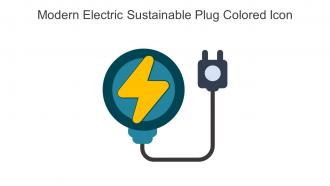 Modern Electric Sustainable Plug Colored Icon In Powerpoint Pptx Png And Editable Eps Format